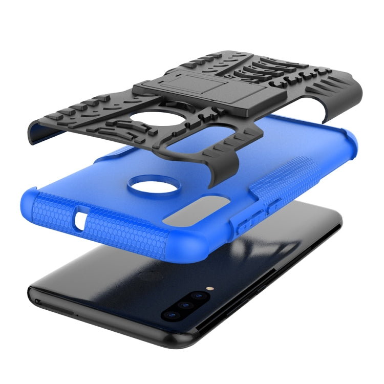 Tire Texture TPU+PC Shockproof Case for Huawei P Smart+ 2019, with Holder – Shockproof, TPU, For Huawei P Smart+ 2019