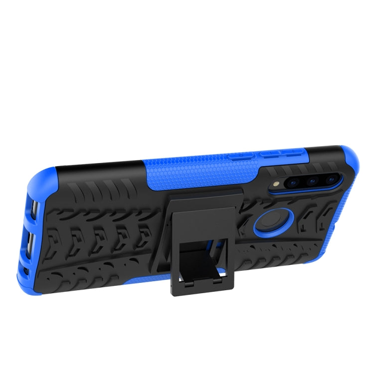 Tire Texture TPU+PC Shockproof Case for Huawei P Smart+ 2019, with Holder – Shockproof, TPU, For Huawei P Smart+ 2019