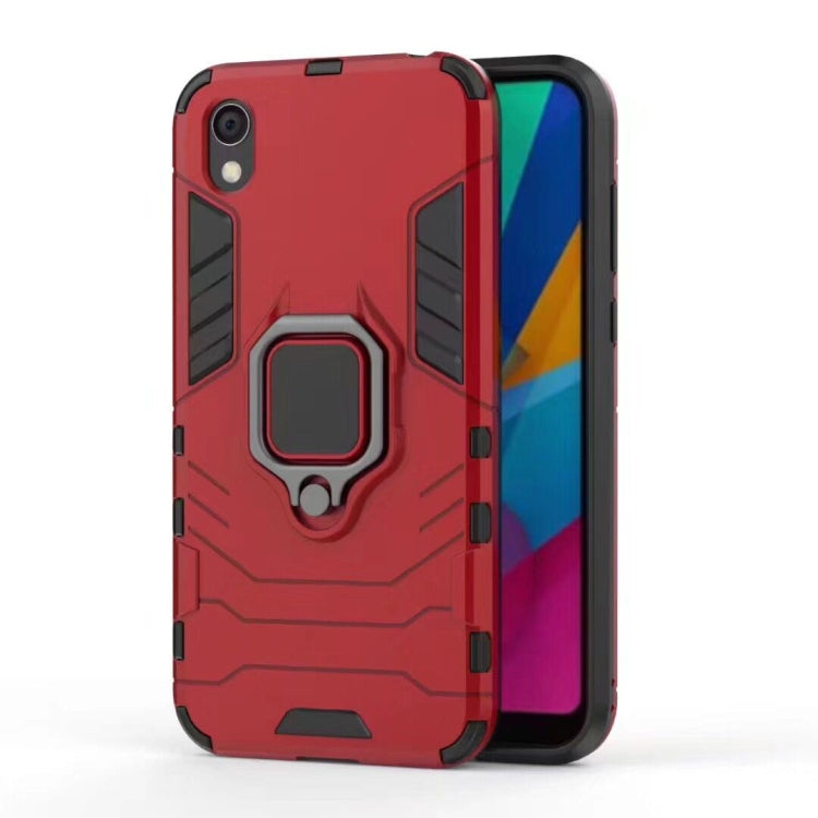 Panther PC + TPU Shockproof Protective Case for Huawei Honor 8S, with Magnetic Ring Holder – Shockproof, Ring Holder, Magnetic, For Huawei Honor 8S For Huawei Honor 8S Red