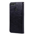 Business Style Oil Wax Texture Horizontal Flip Leather Case for Huawei P Smart / Enjoy 7S, with Holder & Card Slots & Wallet – Lanyard, Card Slot, Flip, For Huawei Enjoy 7S, For Huawei P Smart / Enjoy 7S