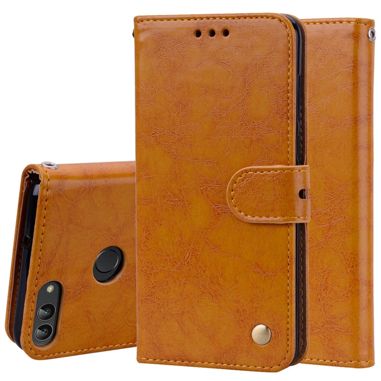 Business Style Oil Wax Texture Horizontal Flip Leather Case for Huawei P Smart / Enjoy 7S, with Holder & Card Slots & Wallet – Lanyard, Card Slot, Flip, For Huawei Enjoy 7S, For Huawei P Smart / Enjoy 7S For Huawei P Smart Enjoy 7S Brown