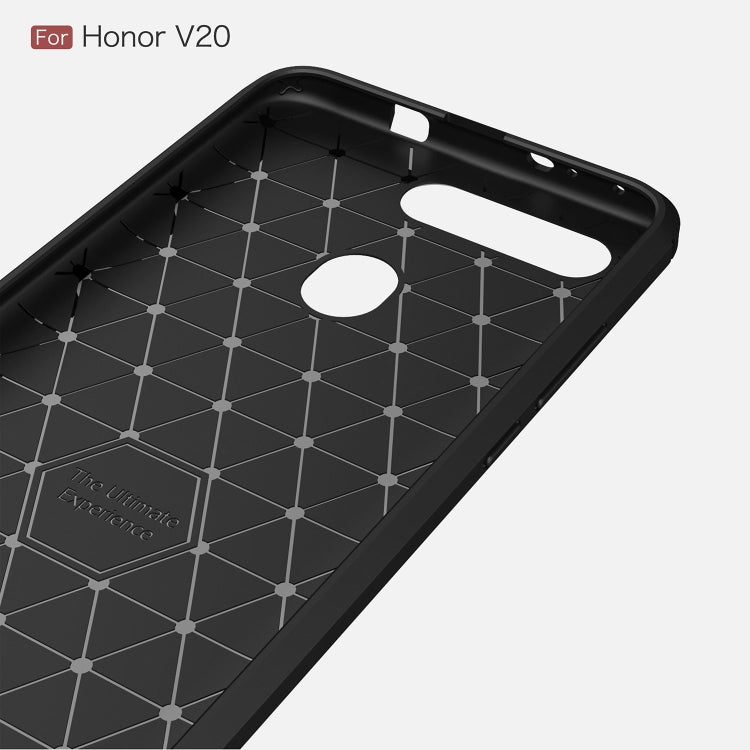 Brushed Texture Carbon Fiber Shockproof TPU Case for Huawei Honor View 20 – Shockproof, TPU, For Huawei Honor View 20, For Honor View 20