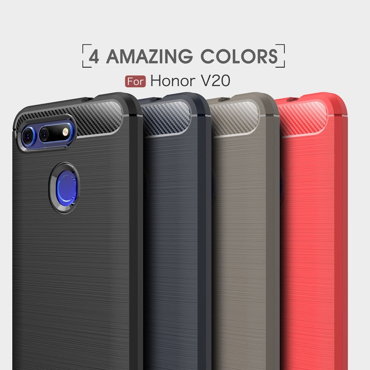 Brushed Texture Carbon Fiber Shockproof TPU Case for Huawei Honor View 20 – Shockproof, TPU, For Huawei Honor View 20, For Honor View 20