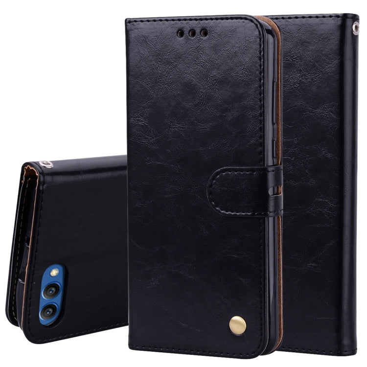 Business Style Oil Wax Texture Horizontal Flip Leather Case for Huawei Honor 10, with Holder & Card Slots & Wallet – Lanyard, Card Slot, Flip, For Huawei Honor 10