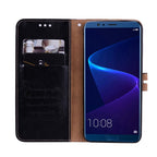Business Style Oil Wax Texture Horizontal Flip Leather Case for Huawei Honor 10, with Holder & Card Slots & Wallet – Lanyard, Card Slot, Flip, For Huawei Honor 10