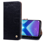 Business Style Oil Wax Texture Horizontal Flip Leather Case for Huawei Honor 8X, with Holder & Card Slots & Wallet – Card Slot, Flip, Leather, For Huawei Honor 8X