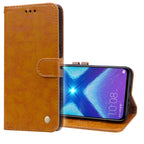 Business Style Oil Wax Texture Horizontal Flip Leather Case for Huawei Honor 8X, with Holder & Card Slots & Wallet – Card Slot, Flip, Leather, For Huawei Honor 8X For Huawei Honor 8X Light Brown