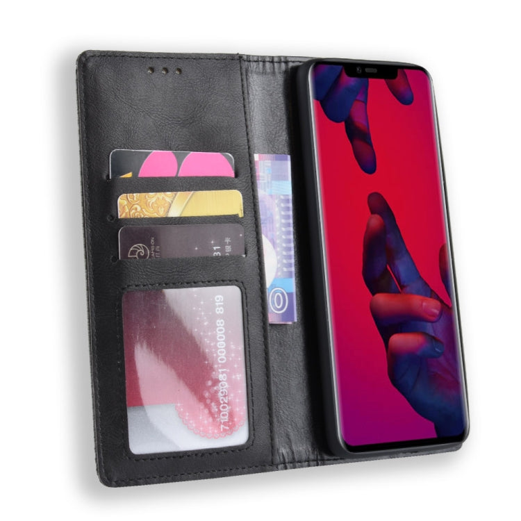 Magnetic Buckle Retro Texture Horizontal Flip Leather Case for Huawei Mate 20 Pro, with Holder & Card Slots & Wallet – Magnetic, Card Slot, Flip, For Huawei Mate 20 Pro