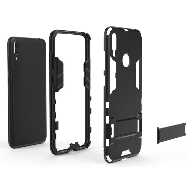 Shockproof PC + TPU Case for Huawei Y7(2019), with Holder – Shockproof, TPU, For Huawei Y7(2019)