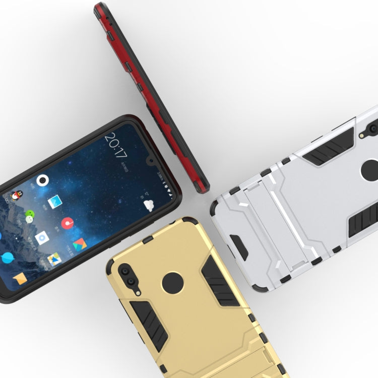 Shockproof PC + TPU Case for Huawei Y7(2019), with Holder – Shockproof, TPU, For Huawei Y7(2019)