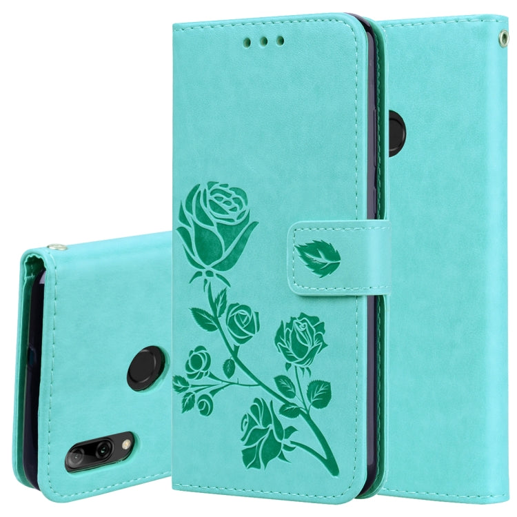 Rose Embossed Horizontal Flip PU Leather Case for Huawei P Smart 2019, with Holder & Card Slots & Wallet – Card Slot, Flip, Leather, For Huawei P Smart 2019 For Huawei P Smart 2019 Green