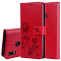 Rose Embossed Horizontal Flip PU Leather Case for Huawei P Smart 2019, with Holder & Card Slots & Wallet – Card Slot, Flip, Leather, For Huawei P Smart 2019