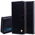Business Style Oil Wax Texture Horizontal Flip Leather Case for Huawei P30, with Holder & Card Slots & Wallet – Card Slot, Flip, Leather, For Huawei P30