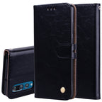 Business Style Oil Wax Texture Horizontal Flip Leather Case for Huawei P30, with Holder & Card Slots & Wallet – Card Slot, Flip, Leather, For Huawei P30