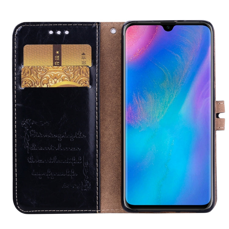 Business Style Oil Wax Texture Horizontal Flip Leather Case for Huawei P30, with Holder & Card Slots & Wallet – Card Slot, Flip, Leather, For Huawei P30