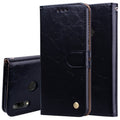 Business Style Oil Wax Texture Horizontal Flip Leather Case for Huawei P Smart 2019, with Holder & Card Slots & Wallet – Card Slot, Flip, Leather, For Huawei P Smart 2019