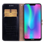 Business Style Oil Wax Texture Horizontal Flip Leather Case for Huawei Honor 8C, with Holder & Card Slots & Wallet – Card Slot, Flip, Leather, For Huawei Honor 8C