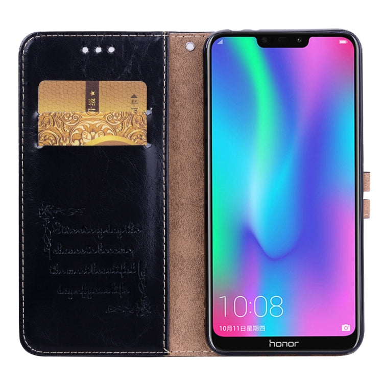Business Style Oil Wax Texture Horizontal Flip Leather Case for Huawei Honor 8C, with Holder & Card Slots & Wallet – Card Slot, Flip, Leather, For Huawei Honor 8C