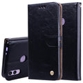 Business Style Oil Wax Texture Horizontal Flip Leather Case for Huawei Honor 8C, with Holder & Card Slots & Wallet – Card Slot, Flip, Leather, For Huawei Honor 8C