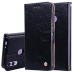 Business Style Oil Wax Texture Horizontal Flip Leather Case for Huawei Honor 8C, with Holder & Card Slots & Wallet – Card Slot, Flip, Leather, For Huawei Honor 8C