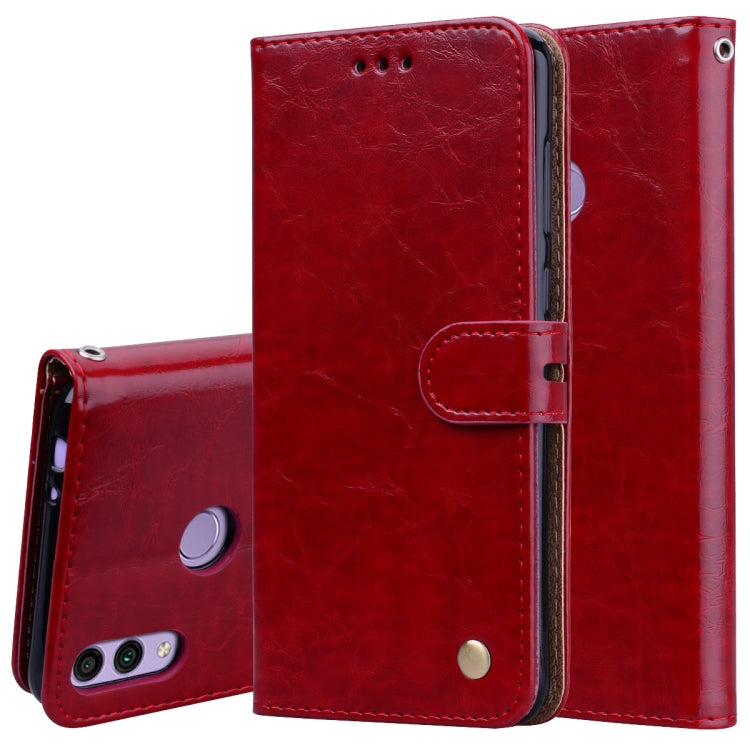 Business Style Oil Wax Texture Horizontal Flip Leather Case for Huawei Honor 8C, with Holder & Card Slots & Wallet – Card Slot, Flip, Leather, For Huawei Honor 8C For Huawei Honor 8C Red