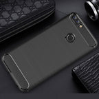 For Huawei P smart / Enjoy 7S Brushed Texture Carbon Fiber Shockproof TPU Protective Back Case – Shockproof, TPU, For Huawei P smart / Enjoy 7S