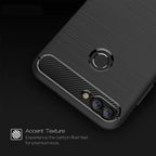 For Huawei P smart / Enjoy 7S Brushed Texture Carbon Fiber Shockproof TPU Protective Back Case – Shockproof, TPU, For Huawei P smart / Enjoy 7S