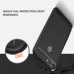 For Huawei P smart / Enjoy 7S Brushed Texture Carbon Fiber Shockproof TPU Protective Back Case – Shockproof, TPU, For Huawei P smart / Enjoy 7S