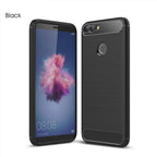 For Huawei P smart / Enjoy 7S Brushed Texture Carbon Fiber Shockproof TPU Protective Back Case – Shockproof, TPU, For Huawei P smart / Enjoy 7S