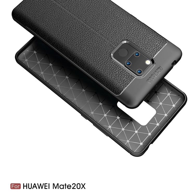 Litchi Texture TPU Shockproof Case for Huawei Mate 20 X – Shockproof, TPU, For Huawei Mate 20 X