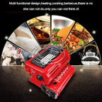 Multifunctional Portable Outdoor Camping Trip Gas Heater Gas Stove Burner, Powered by Dual Gas Tank (Not Included), Dual Gas Tank