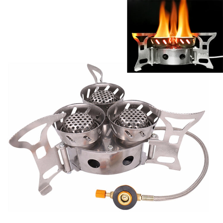 Portable Outdoor Split Type 11000W Backpack Three Core Furnace Anti-Blast Stove Cooking Tools, Three Core – Durable Build, Easy to Use Three Core