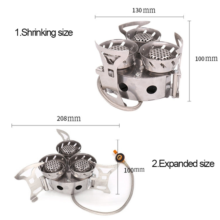 Portable Outdoor Split Type 11000W Backpack Three Core Furnace Anti-Blast Stove Cooking Tools, Three Core – Durable Build, Easy to Use