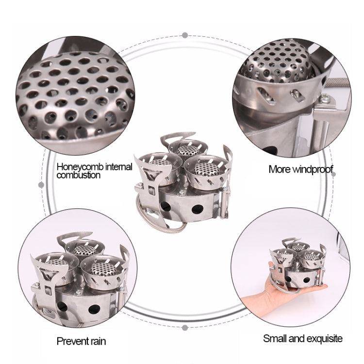 Portable Outdoor Split Type 11000W Backpack Three Core Furnace Anti-Blast Stove Cooking Tools, Three Core – Durable Build, Easy to Use