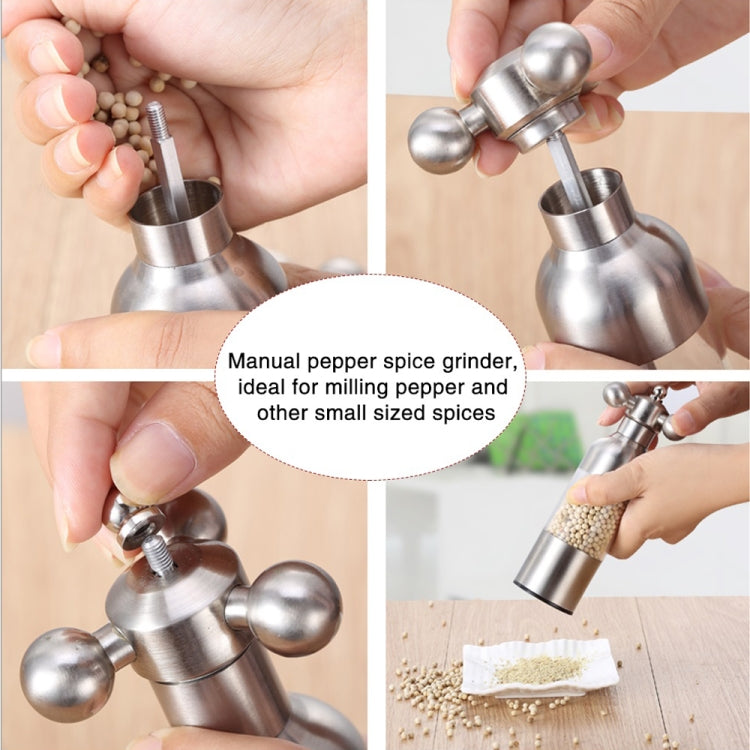 MICLAN Stainless Steel 304 Rudder Shape Grinder Pepper Grinding Machine, Size : S, S