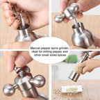MICLAN Stainless Steel 304 Rudder Shape Grinder Pepper Grinding Machine, Size : S, S