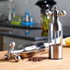 MICLAN Stainless Steel 304 Rudder Shape Grinder Pepper Grinding Machine, Size : S, S