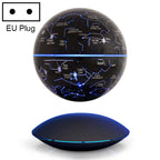 6 inch Rotation Illuminating English Magnetic Levitation Globe Office Crafts Ornaments, EU Plug, Black EU Plug, Baby Blue EU Plug Black EU Plug Black
