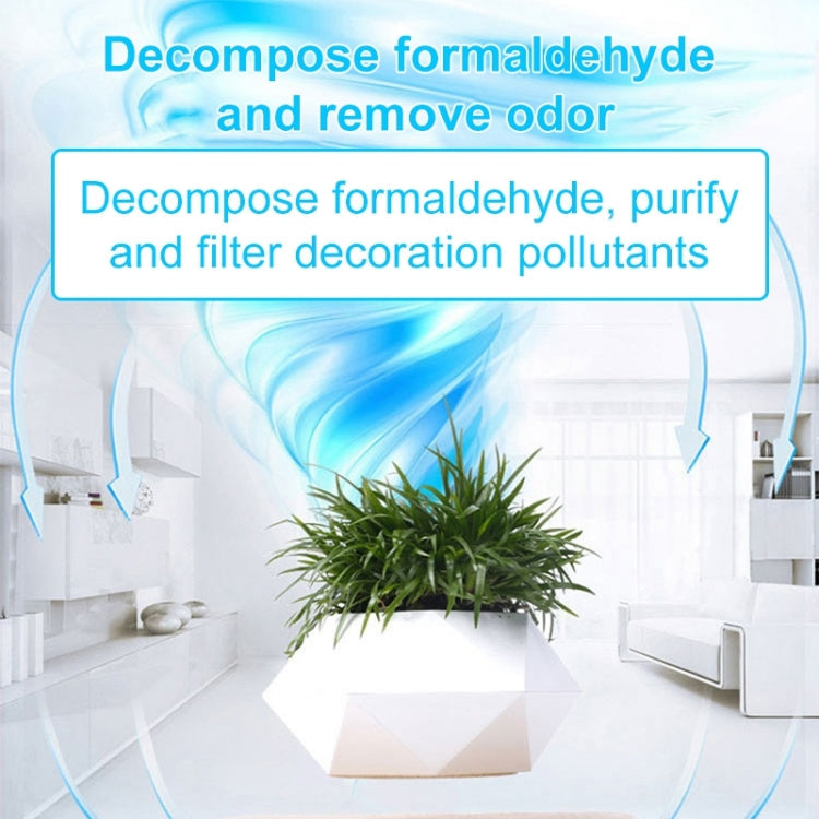 Dark Color Stripe Flower Pot + Imitation Ceramic Resin Base Magnetic Levitation Potted Plant Home Decoration, EU Plug, White Stripe EU Plug, Dark Color EU Plug, Soil Color EU Plug