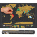 School Teaching Office Supplies Scratch World Map, Size: 82.5 x 59.3cm, Without Flags Without Flags