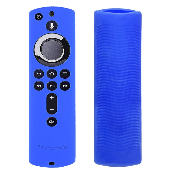 Non-slip Texture Washable Silicone Remote Control Cover for Amazon Fire TV Remote Controller Blue