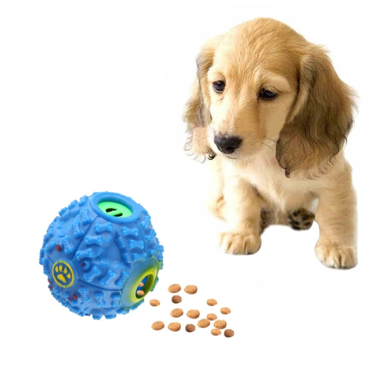Pet Food Dispenser Squeaky Giggle Quack Sound Training Toy Chew Ball, Size: S, Ball Diameter: 7cm, Size: S, Blue Size: S, Blue Blue