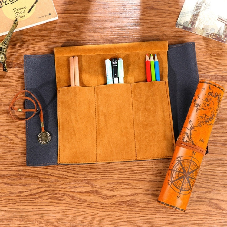 PU Leather Pencil Case & Stationery Bag Yellow