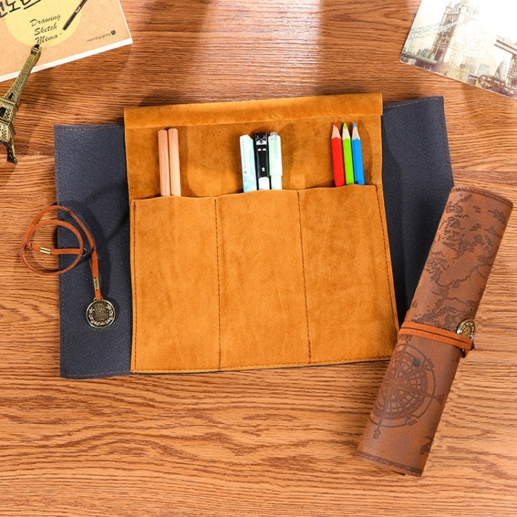 PU Leather Pencil Case & Stationery Bag Coffee
