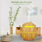 Wood Grain USB Hollowed-out Humidifier Seven Color Aromatherapy Lamp Automatic Alcohol Sprayer with Remote Control(Sky Blue), HC0372A, HC0372B, HC0372C, HC0372D, HC0372F, HC0372G, HC0372H, HC0372I, HC0372J, HC0372K – Durable Build, Easy to Use