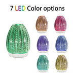100ml Creative Vase Shape Aromatherapy Machine 3D Glass Humidifier Automatic Alcohol Sprayer with Colorful LED Lamp, 3D Glass Humidifier