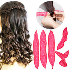 20 PCS Cute Wave Point Hair Curler Sleeping Rabbit Ear Hair Roll Default Title