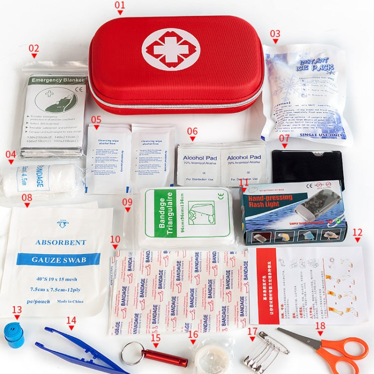 43 In 1 EVA Portable Car Home Outdoor Emergency Supplies Kit Survival Rescue Box, 43 In 1 21x13x5cm (Blue), 43 In 1 21x13x5cm (Red), 43 In 1 21x13x5cm (Black), 43 In 1 21x13x5cm (Orange)