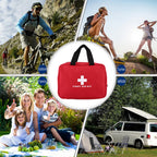 234 In 1 Portable Home Outdoor Emergency Supplies Kit Survival Rescue Box, 26x18x8cm (Green), 26x18x8cm (Red)