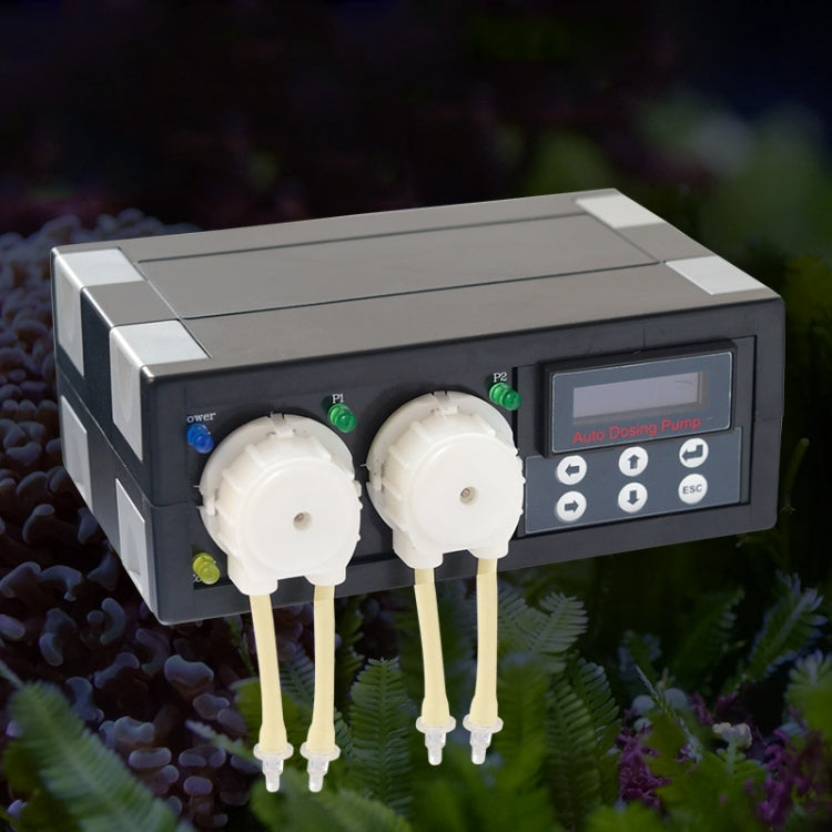 Jebao DP-2 4W Auto Dosing Pump Peristalsis Pump 2-Channel Dosing Aquarium Tank Coral Reef Automatic Feeder Liquid Dispenser, US Plug, DP-2 4W DP-2 4W